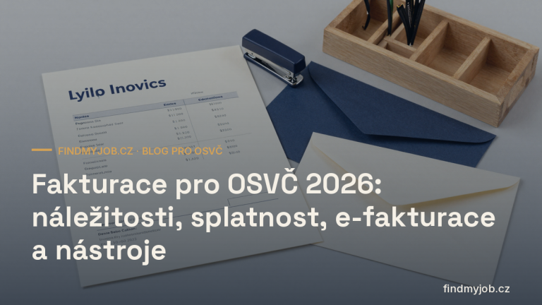 Fakturace pro OSVČ 2026: náležitosti, splatnost, e-fakturace a nástroje